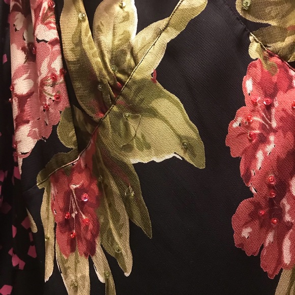 Black Floral Dress Size Small - Picture 5 of 8